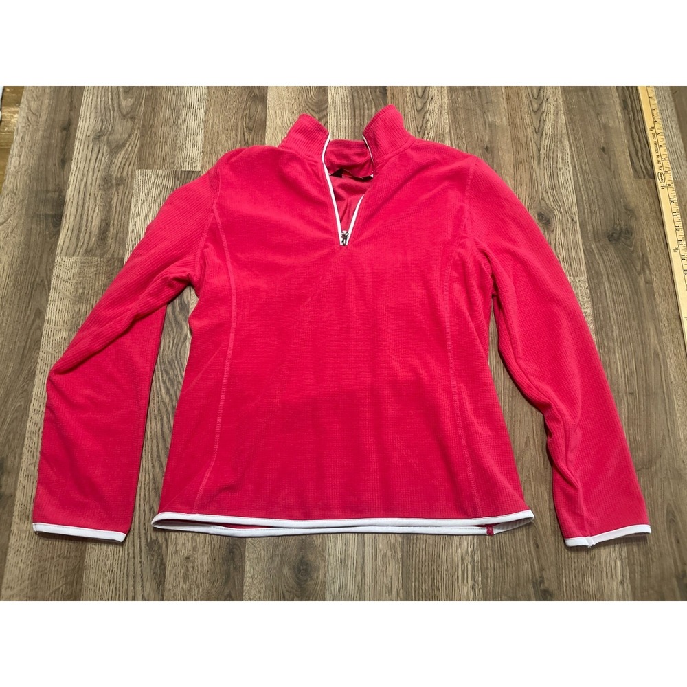 Pacific Trail Shirt, Women's Size Medium, Red, Long Sleeve, 1/4 Zip Up